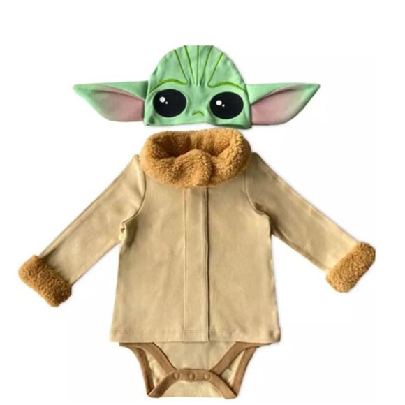 Disney Baby Yoda Costume 6-9 Months Grogu The Mandalorian Halloween Disney Store - Picture 2 of 9